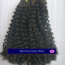 18" Indian Remy Tight Kinky Curl Machine Hair Wefts, 2 packs, 8 oz