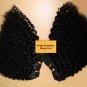 12" Virgin Brazilian Tight Kinky Curl Machine Hair Wefts, 2 packs, 8 oz