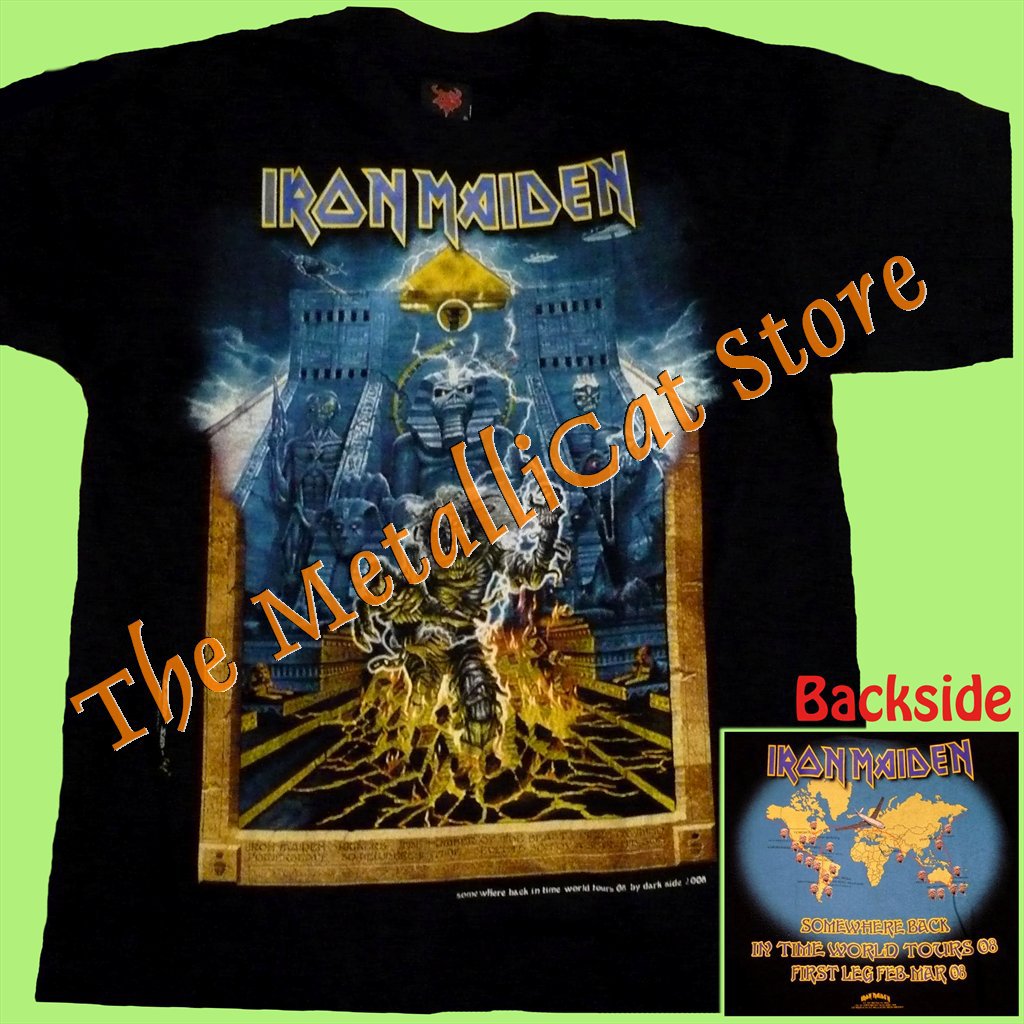 T-SHIRT IRON MAIDEN Somewhere Back in Time World Tour 2009 CD SIZE S