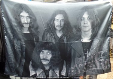 BLACK SABBATH Early Band Paranoid Ozzy FLAG CLOTH POSTER WALL TAPESTRY BANNER CD