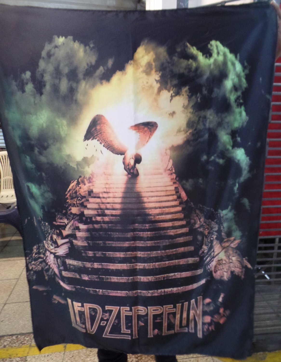 zeplin black light poster