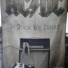 AC/DC In Rock We Trust FLAG CLOTH POSTER WALL TAPESTRY BANNER CD Angus Young HEAVY METAL