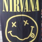 NIRVANA Smiley Kurt Cobain FLAG CLOTH POSTER WALL TAPESTRY BANNER CD Grunge