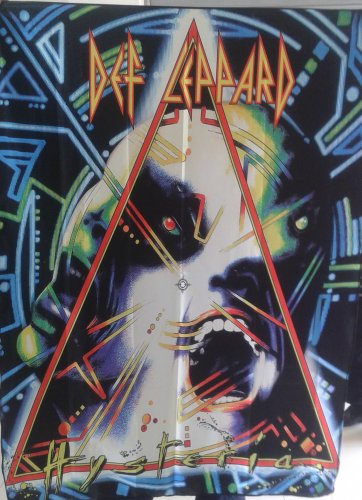 DEF LEPPARD Hysteria FLAG CLOTH POSTER WALL TAPESTRY BANNER CD Hard Rock