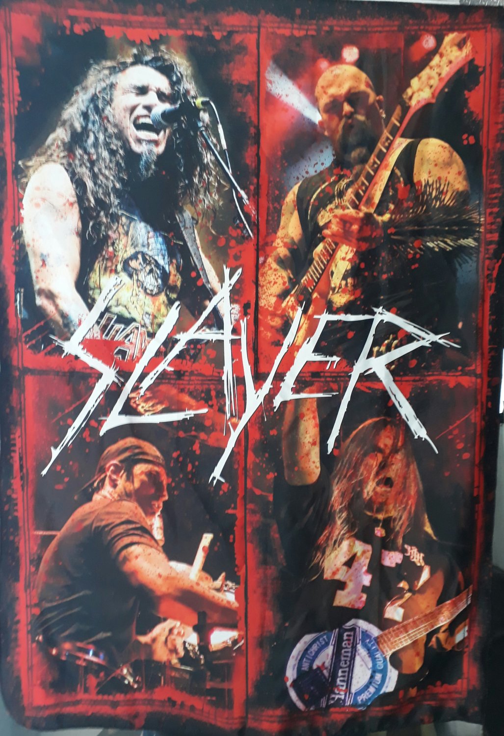 SLAYER Band FLAG CLOTH POSTER WALL TAPESTRY BANNER CD Thrash Metal