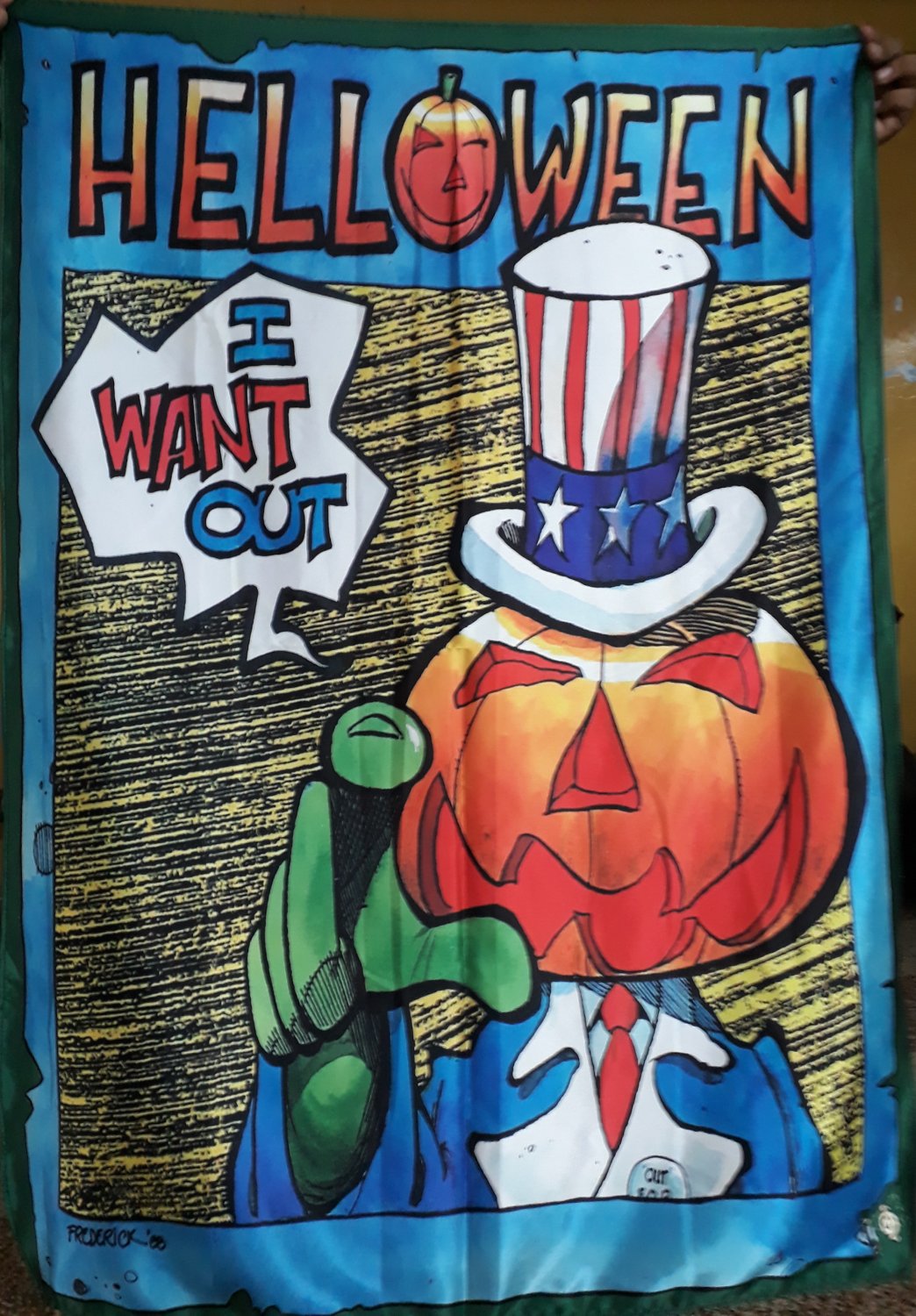 Helloween I Want Out Flag Cloth Poster Wall Tapestry Banner Power Metal Cd