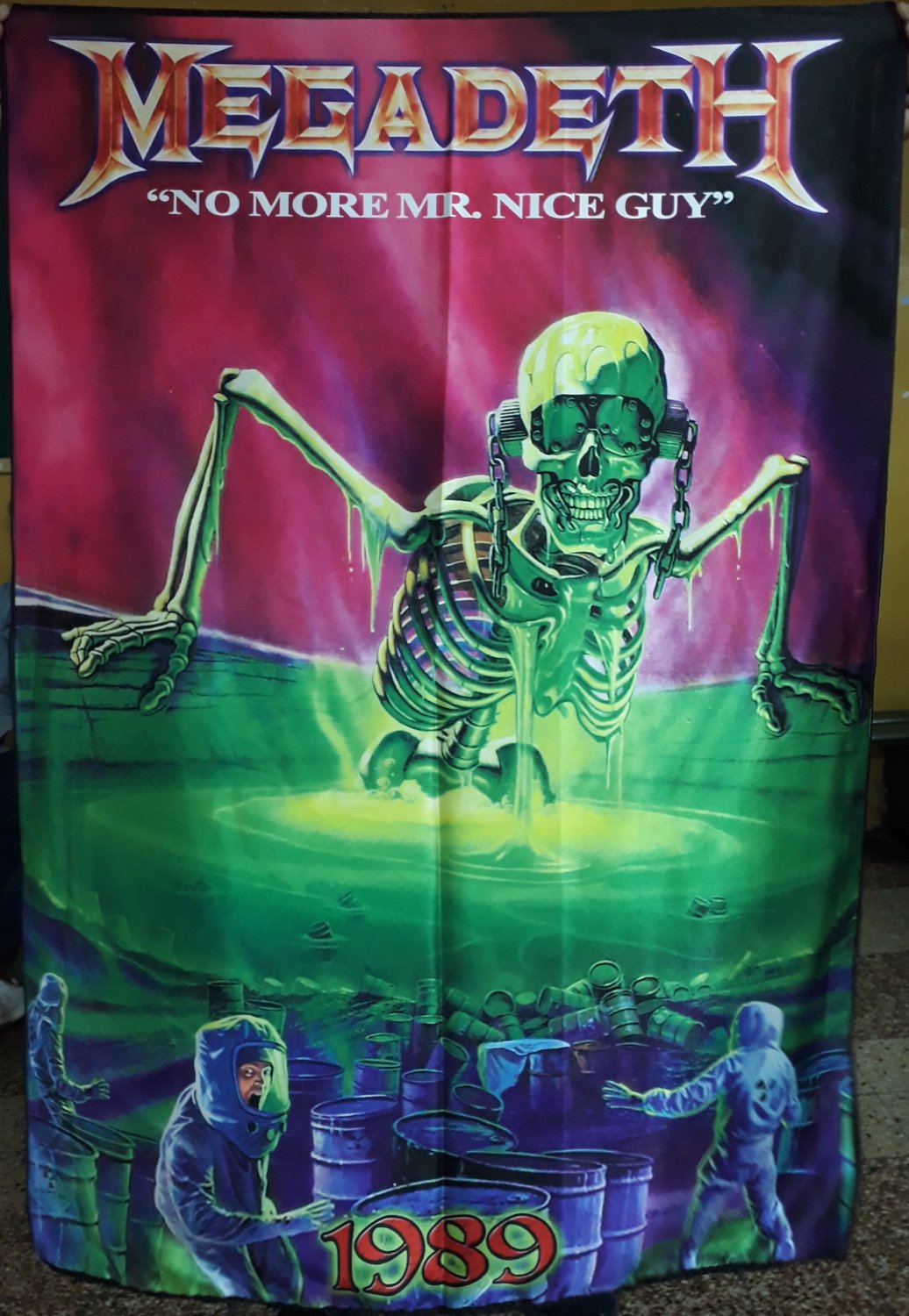 MEGADETH No More Mr. Nice Guy FLAG CLOTH POSTER WALL TAPESTRY