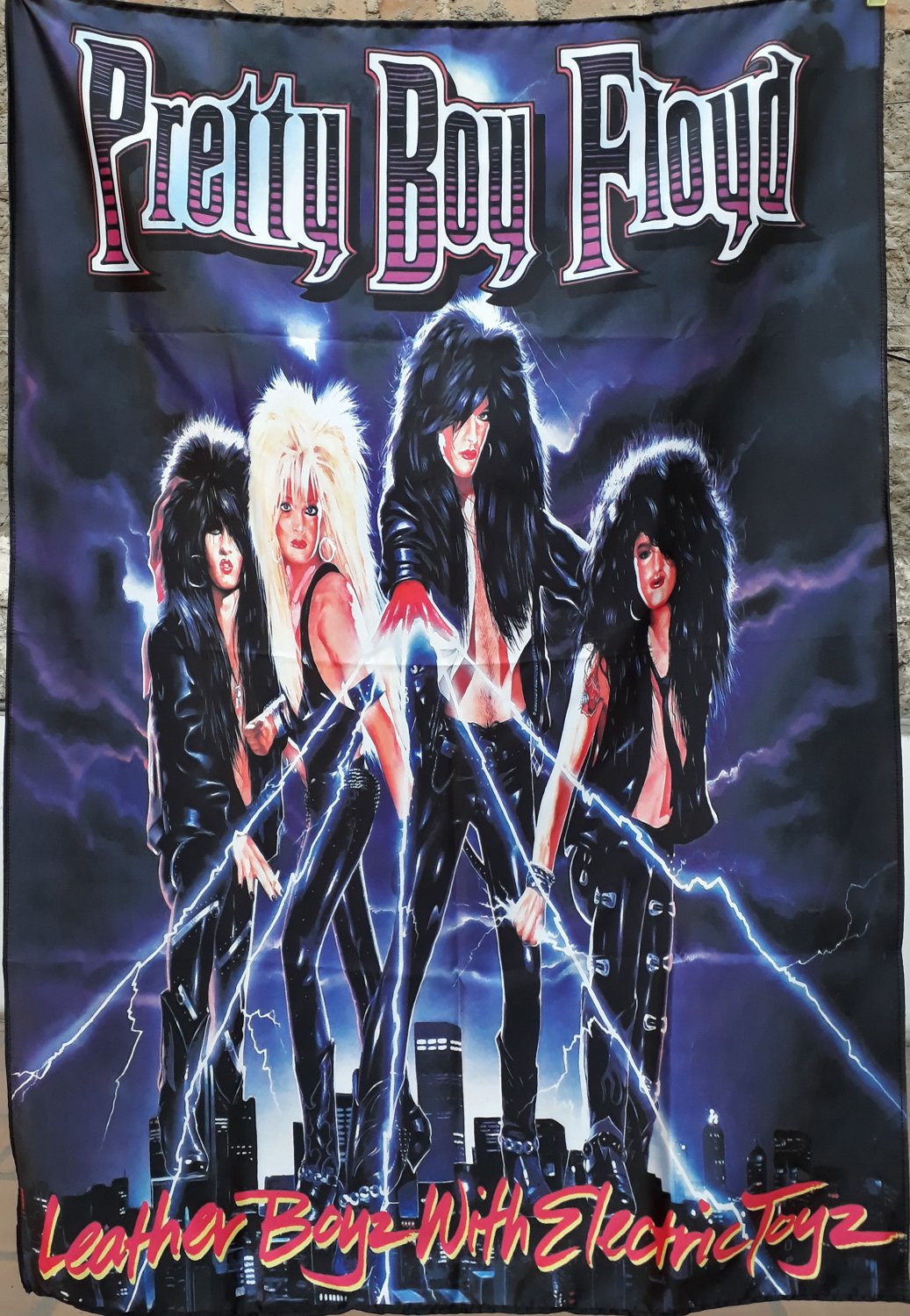 PRETTY BOY FLOYD Leather Boyz with Electric Toyz FLAG CLOTH POSTER WALL
