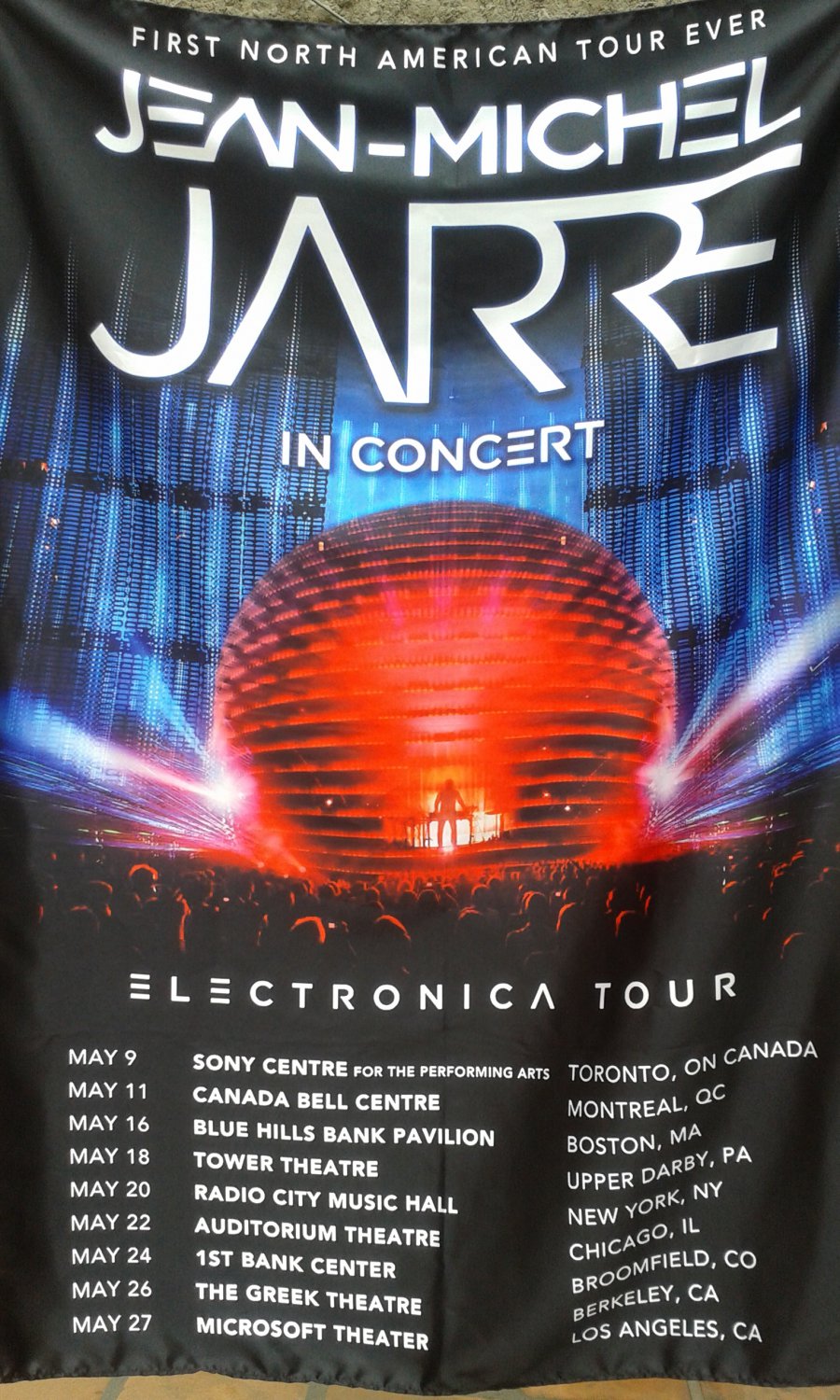 JEANMICHEL JARRE Electronica Tour USA 2017 FLAG CLOTH POSTER WALL