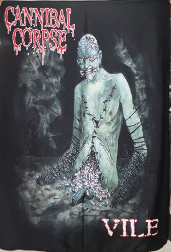 CANNIBAL CORPSE Vile FLAG CLOTH POSTER WALL TAPESTRY CD Death Metal