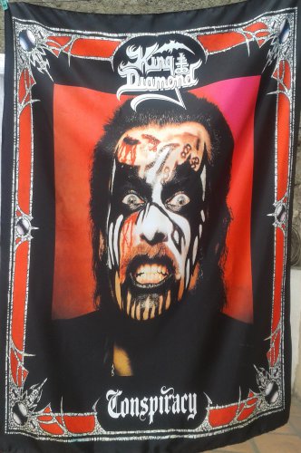 KING DIAMOND Conspiracy FLAG CLOTH POSTER WALL TAPESTRY BANNER CD Hard Rock