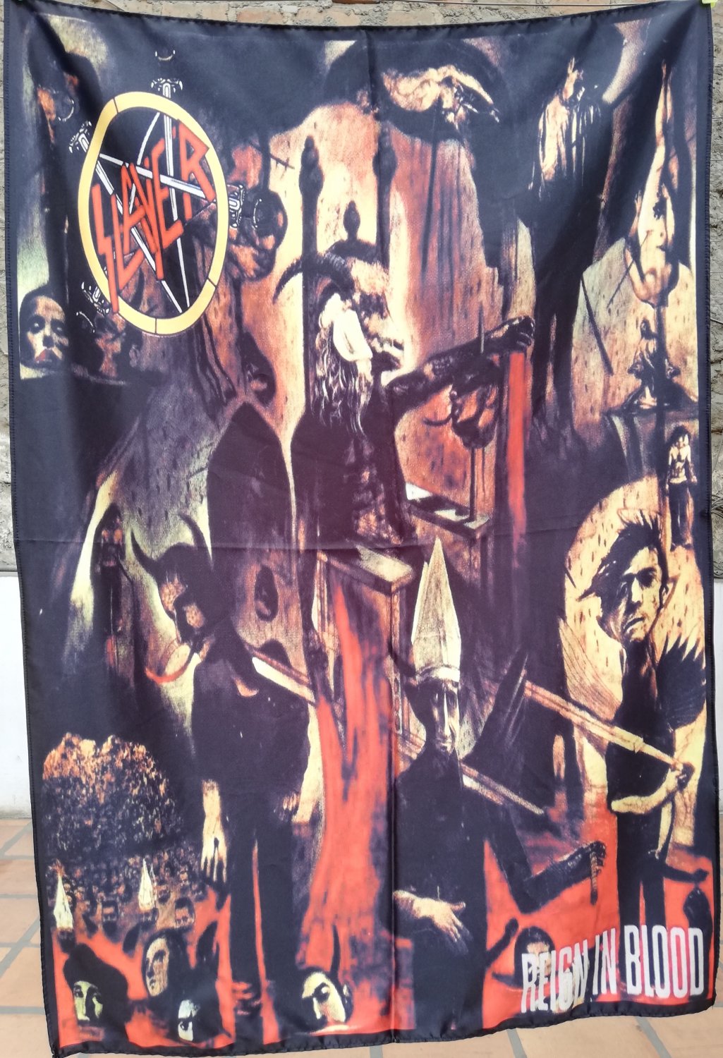 Slayer Reign In Blood Flag Cloth Poster Wall Tapestry