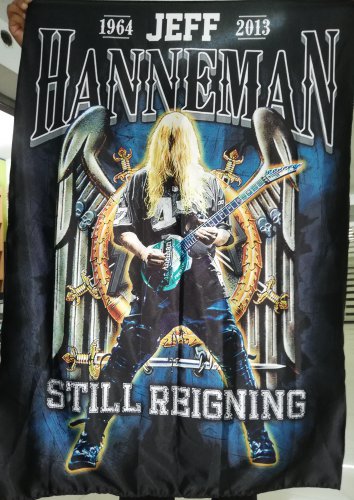 SLAYER Jeff Hanneman Tribute 3 FLAG CLOTH POSTER WALL TAPESTRY BANNER CD Thrash Metal