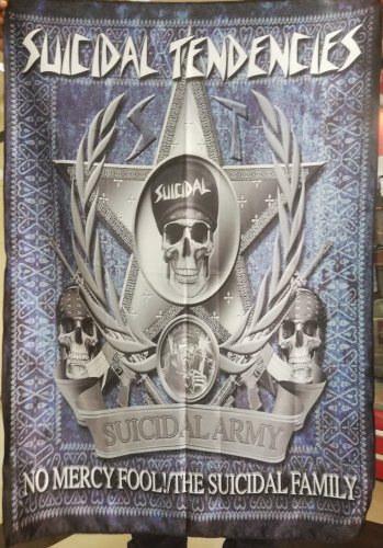 SUICIDAL TENDENCIES No Mercy Fool FLAG CLOTH POSTER TAPESTRY BANNER CD THRASH METAL