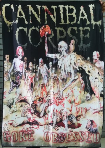 CANNIBAL CORPSE Gore Obsessed FLAG CLOTH POSTER WALL TAPESTRY CD Death Metal