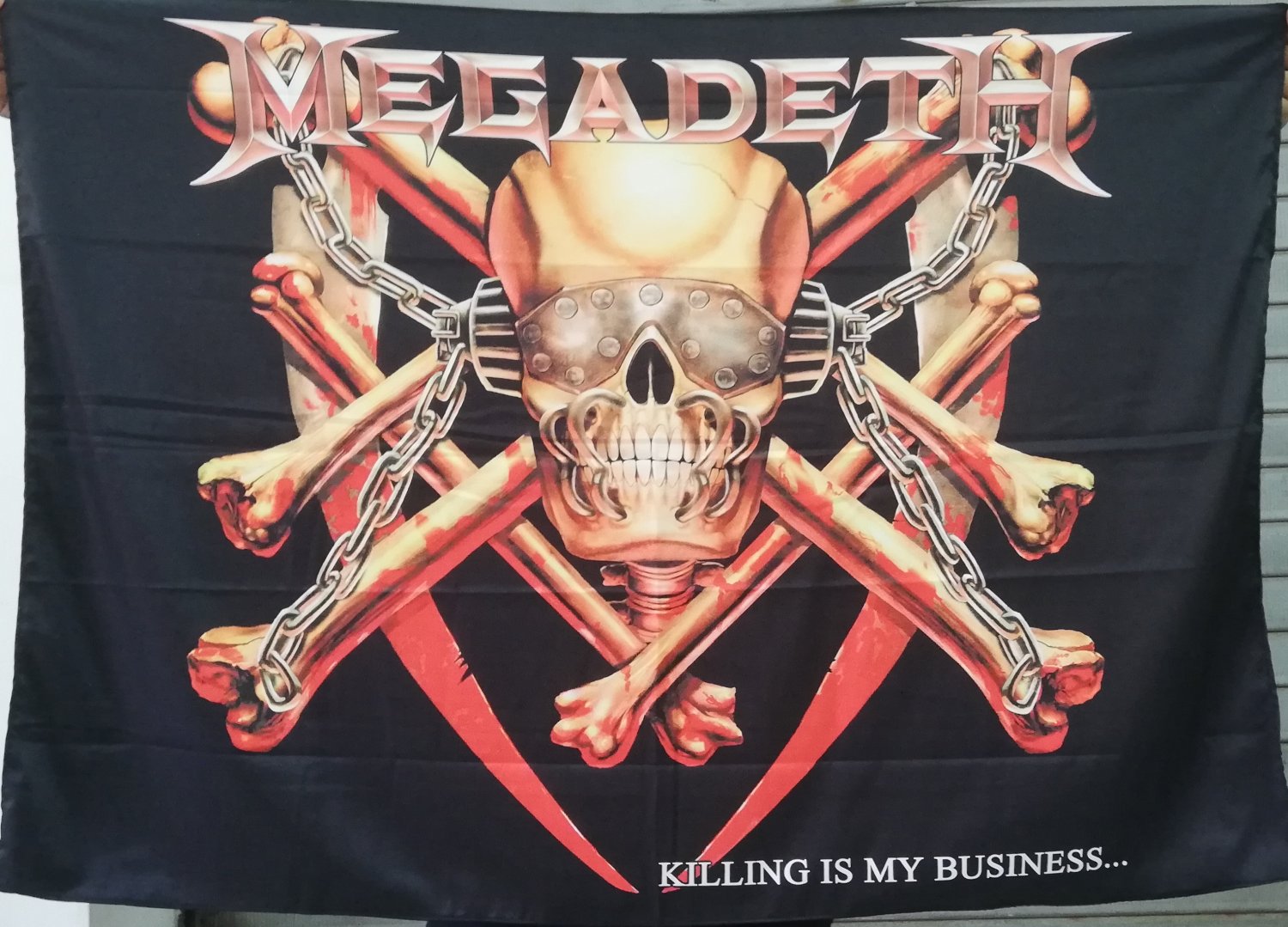 MEGADETH Killing is my Business FLAG CLOTH POSTER WALL TAPESTRY BANNER CD Thrash