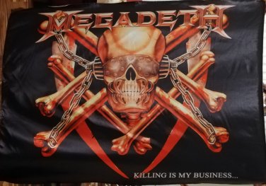 MEGADETH Killing is my Business 2 FLAG CLOTH POSTER WALL TAPESTRY BANNER CD Thrash
