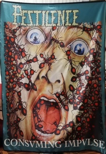 PESTILENCE Consuming Impulse FLAG CLOTH POSTER TAPESTRY BANNER CD Thrash