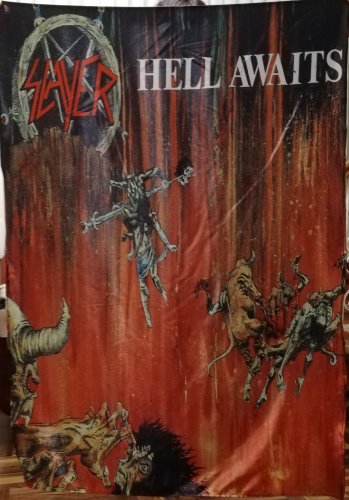 SLAYER Hell Awaits FLAG CLOTH POSTER WALL TAPESTRY BANNER CD Thrash Metal