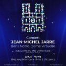 JEAN-MICHEL JARRE In Concert Virtual Notre Dame FLAG CLOTH POSTER WALL TAPESTRY CD Electronica