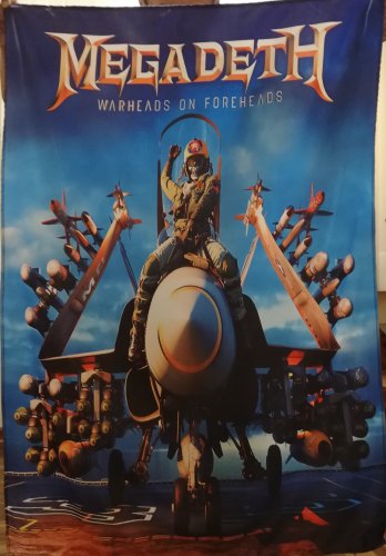 MEGADETH Warheads On Foreheads FLAG CLOTH POSTER WALL TAPESTRY BANNER CD Thrash