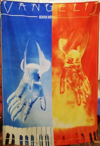 VANGELIS Heaven And Hell FLAG CLOTH POSTER WALL TAPESTRY BANNER CD
