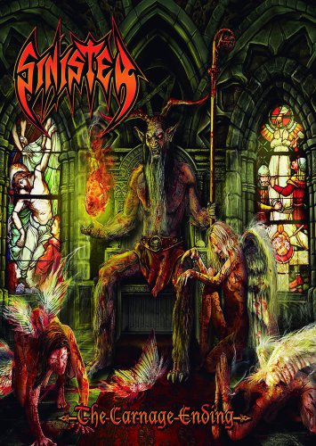 SINISTER The Carnage Ending FLAG CLOTH POSTER WALL TAPESTRY BANNER CD Death Metal