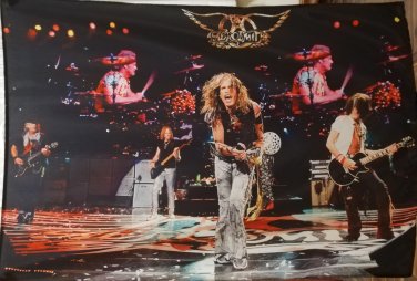AEROSMITH Band 2 FLAG CLOTH POSTER WALL TAPESTRY CD LP Heavy Metal