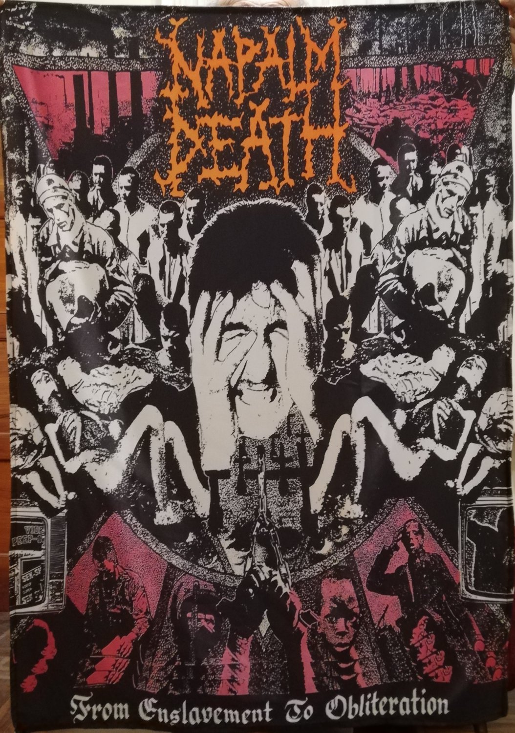 NAPALM DEATH From Enslavement to Obliteration FLAG CLOTH POSTER WALL ...