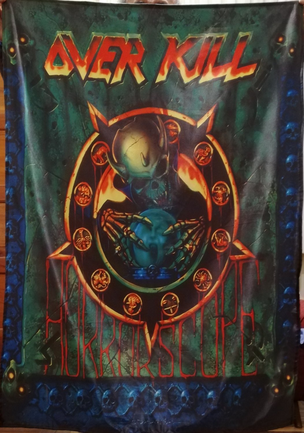 OVERKILL Horrorscope FLAG CLOTH POSTER WALL TAPESTRY BANNER CD Thrash Metal