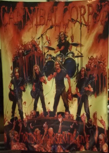 CANNIBAL CORPSE Torturing and Eviscerating Live FLAG CLOTH POSTER WALL TAPESTRY CD Death Metal