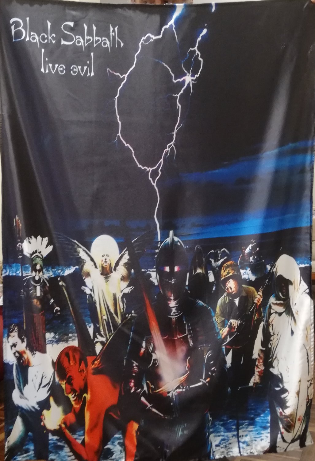 BLACK SABBATH Live Evil FLAG CLOTH POSTER WALL TAPESTRY BANNER CD LP Ozzy