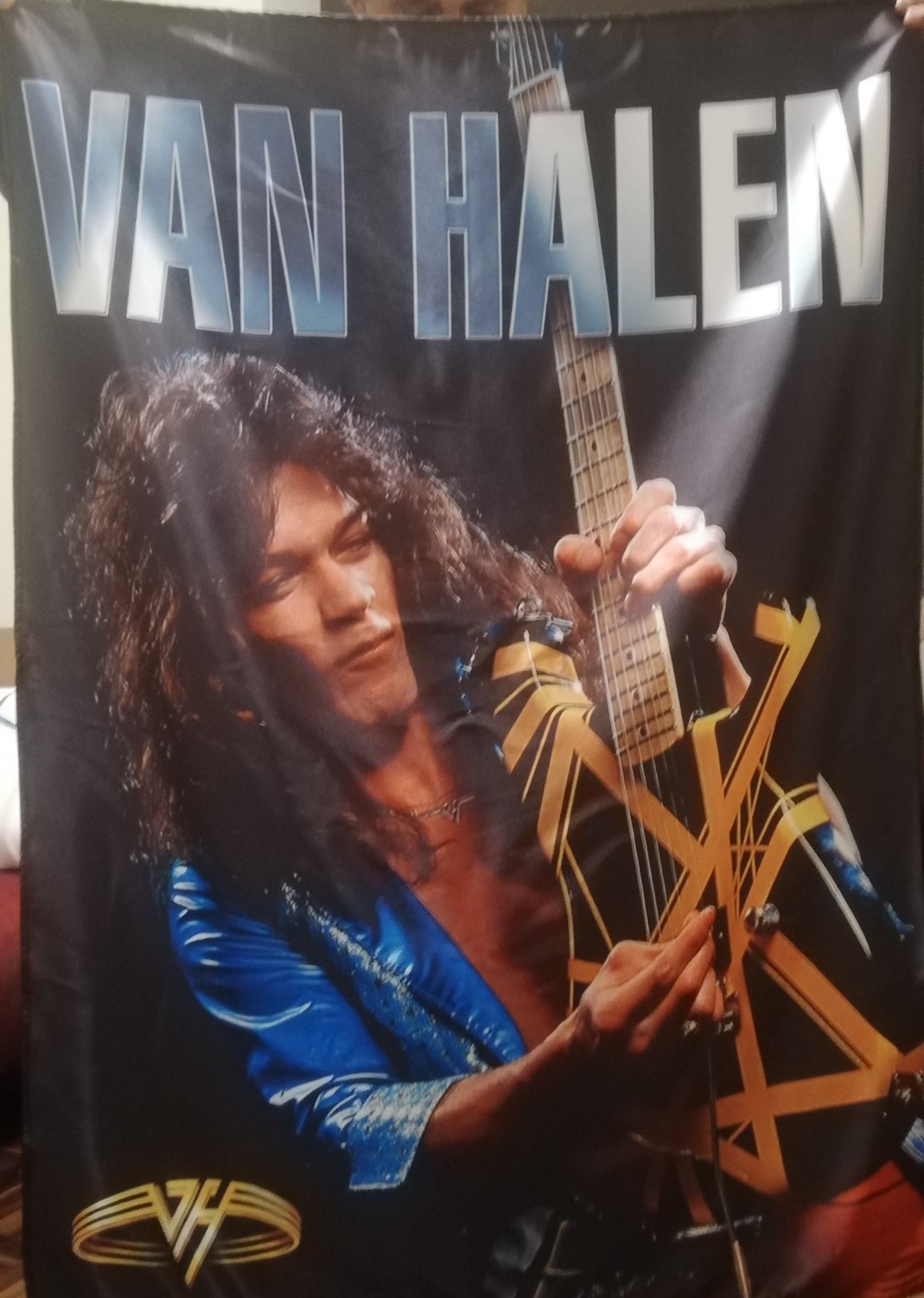 VAN HALEN First album HUGE 4X4 BANNER fabric poster tapestry cd album flag 
