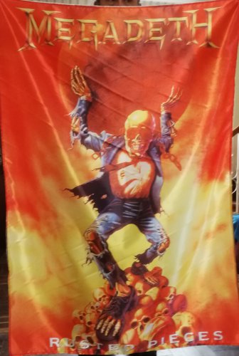 MEGADETH Rusted Pieces FLAG CLOTH POSTER WALL TAPESTRY CD LP Thrash Metal