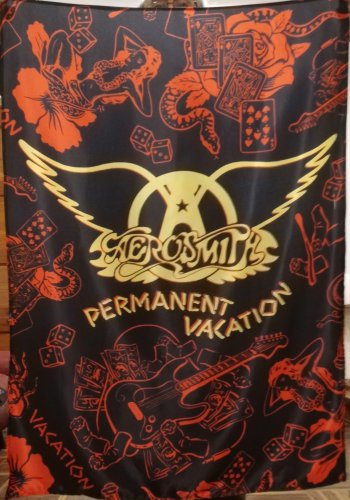 AEROSMITH Permanent Vacation FLAG CLOTH POSTER WALL TAPESTRY CD LP