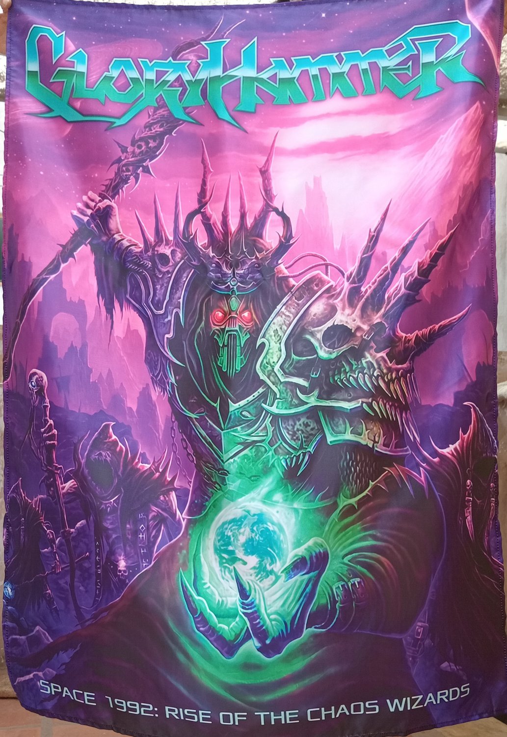 GLORYHAMMER Space 1992: Rise of the Chaos Wizards FLAG CLOTH