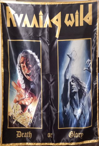RUNNING WILD Death or Glory FLAG CLOTH POSTER WALL TAPESTRY CD Heavy Metal