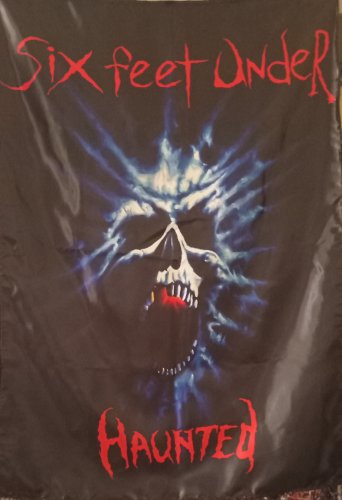 SIX FEET UNDER Haunted FLAG CLOTH POSTER WALL TAPESTRY BANNER CD Death Metal