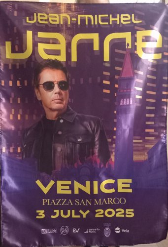 JEAN-MICHEL JARRE Special Summer Live Tour 2025 Venice Italy FLAG CLOTH POSTER Electronica