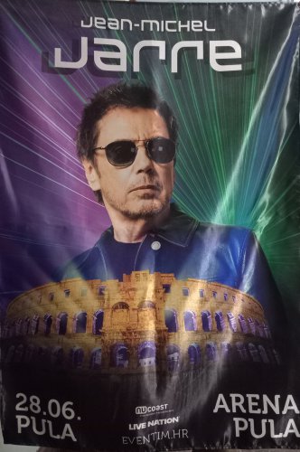 JEAN-MICHEL JARRE Special Summer Live Tour 2025 Pula Croatia FLAG CLOTH POSTER Electronica