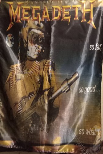 MEGADETH So Far So Good So What FLAG CLOTH POSTER WALL TAPESTRY BANNER CD Thrash