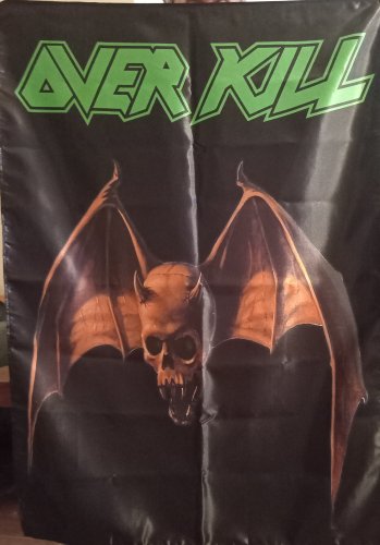 OVERKILL Band Logo FLAG CLOTH POSTER WALL TAPESTRY BANNER CD Thrash Metal