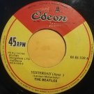 THE BEATLES Yesterday / Act Naturally 7" 45rpm from PERU Lennon McCartney