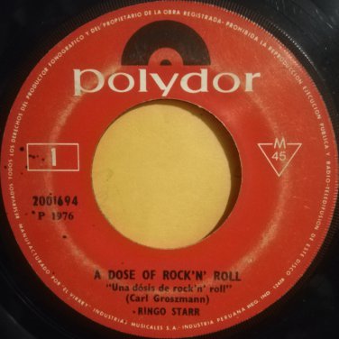 RINGO STARR A Dose of Rock'N Roll / Cryin' 7" 45rpm from PERU The Beatles