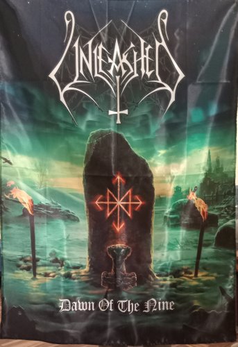 UNLEASHED Dawn of the Nine FLAG BANNER CLOTH POSTER WALL TAPESTRY CD Death Metal