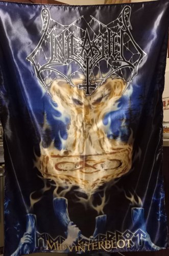 UNLEASHED Midvinterblot FLAG BANNER CLOTH POSTER WALL TAPESTRY CD Death Metal