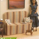 Plastic Canvas Love Seat Pattern for Barbie Size Dolls