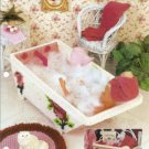 Barbie Doll Bathtub with Roses and Bathmat Plastic Canvas Pattern