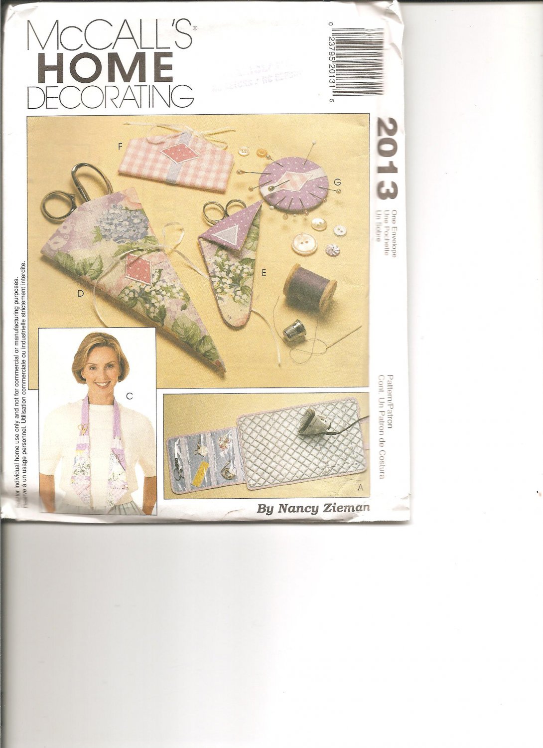 McCalls2013 Sew Complete Sew Perfect, Sewing Room Accessories Pattern