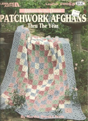 Leisure Arts 2866, 12  Patchwork Afghans Crochet Patterns